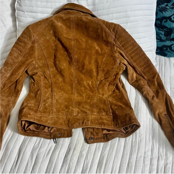 Free People x blankny suede Ranch Chores Weather Jacket coat Yellowstone leather - Picture 8 of 9